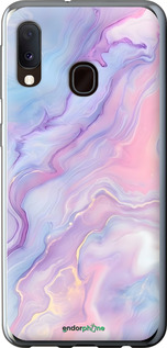 Силиконовый чехол Нежный мрамор для Samsung Galaxy A20e A202F - 6310u-1709 изображение 