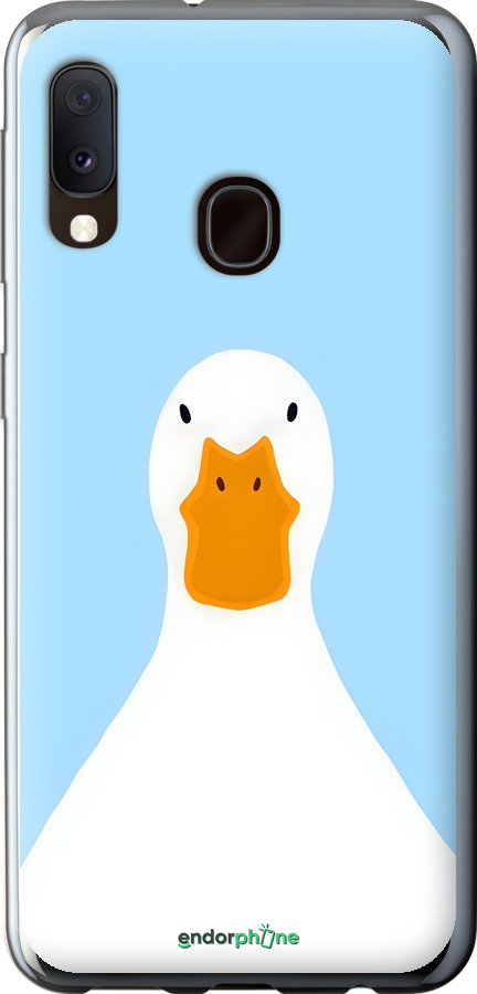 Силиконовый чехол Гусь для Samsung Galaxy A20e A202F - 6350u-1709 изображение 