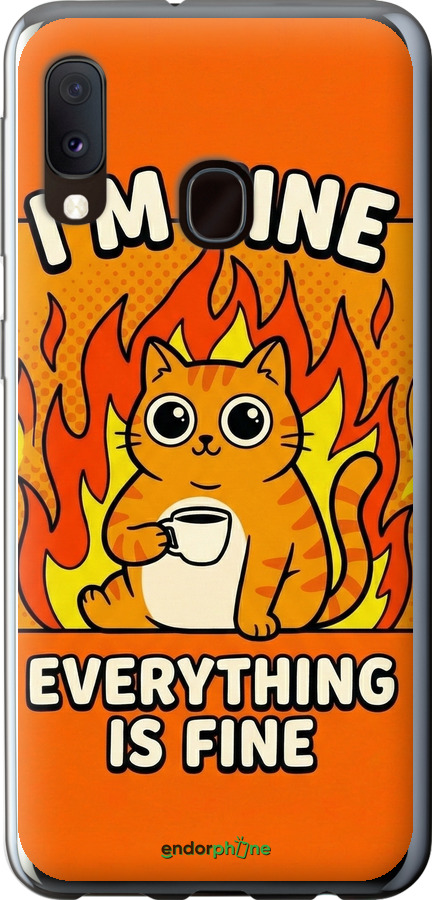 2D пластиковый чехол Funny Cat для Samsung Galaxy A20e A202F - 6786t-1709 изображение 