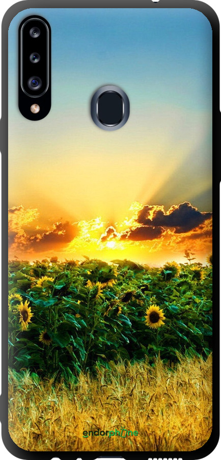 

TPU чорний чохол "Україна" для Samsung Galaxy A20s A207F