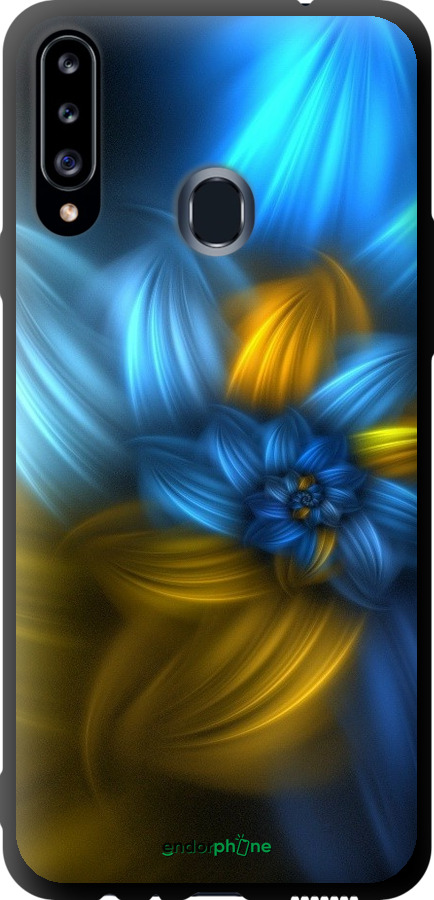 

TPU чорний чохол "Візерунок 46" для Samsung Galaxy A20s A207F, Синій