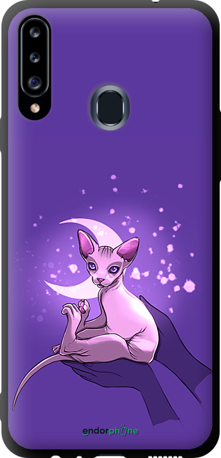 TPU чехол Кот2 для Samsung Galaxy A20s A207F - 4676b-1775 изображение 