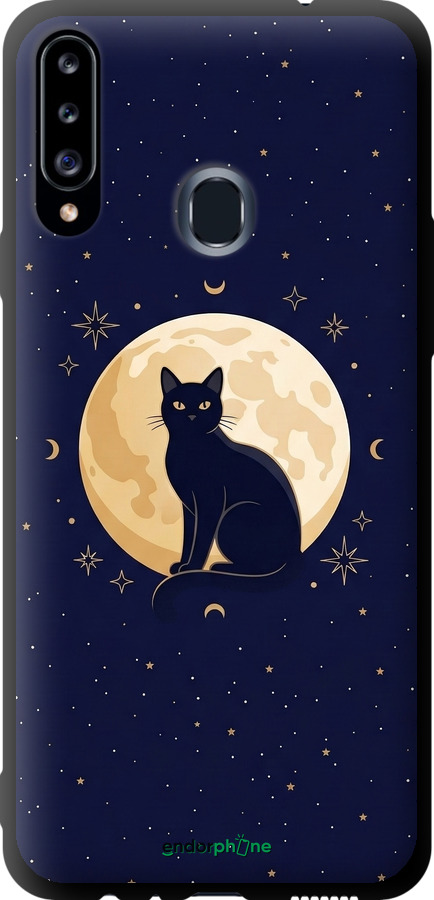 TPU чехол Cute Cat Celestial/Witchy для Samsung Galaxy A20s A207F - 6787b-1775 изображение 