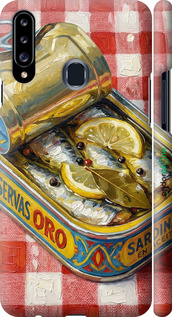 3D пластиковый матовый чехол Vintage Sardine Tin Phone для Samsung Galaxy A20s A207F - 6772m-1775 изображение 