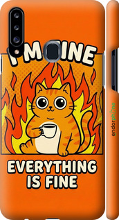 3D пластиковый матовый чехол 'Funny Cat' для Samsung Galaxy A20s A207F изображение 7