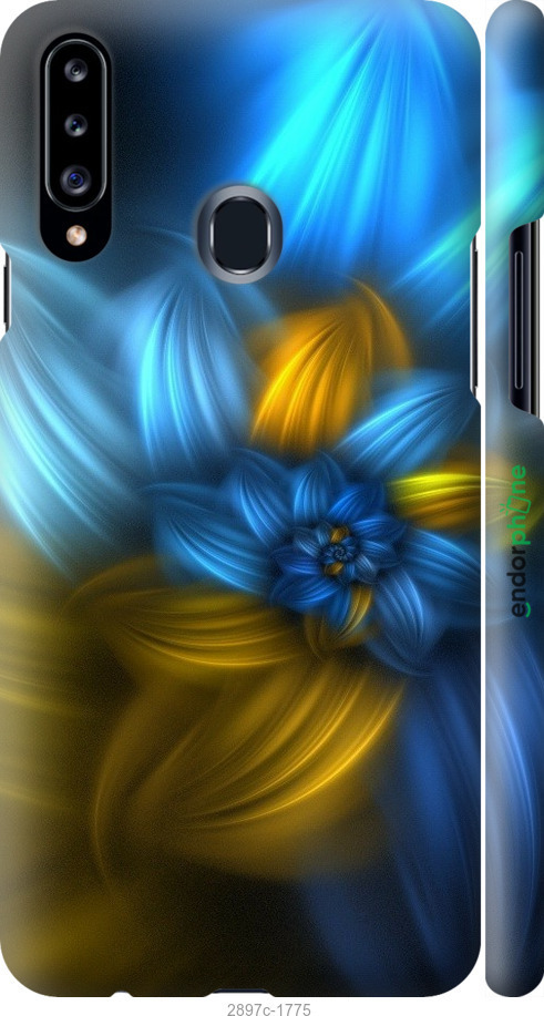 

3D пластиковий матовий чохол "Візерунок 46" для Samsung Galaxy A20s A207F, Синій