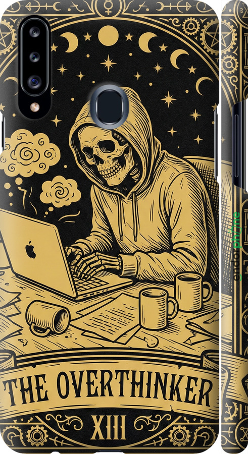 3D пластиковый матовый чехол The Overthinker для Samsung Galaxy A20s A207F - 6774m-1775 изображение 