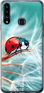 2D пластиковый чехол Божья коровка для Samsung Galaxy A20s A207F - 6049t-1775 изображение 