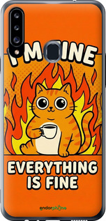 2D пластиковый чехол Funny Cat для Samsung Galaxy A20s A207F - 6786t-1775 изображение 