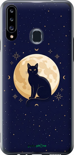 2D пластиковый чехол Cute Cat Celestial/Witchy для Samsung Galaxy A20s A207F - 6787t-1775 изображение 
