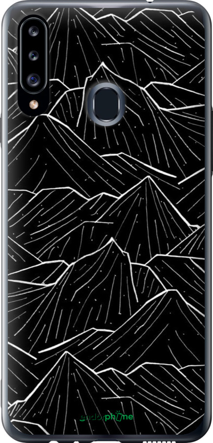 2D пластиковий чехол Із зображенням Темних гір для Samsung Galaxy A20s A207F - 6489t-1775 изображение 