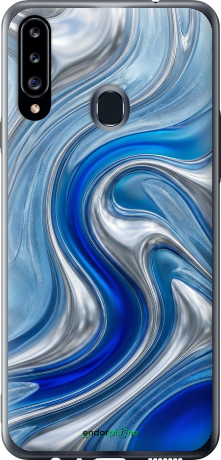 2D пластиковий чехол Liquid Chrome для Samsung Galaxy A20s A207F - 6781t-1775 изображение 
