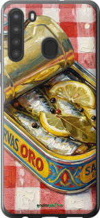 Силиконовый чехол Vintage Sardine Tin Phone для Samsung Galaxy A21 - 6772u-1841 изображение 