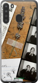Силиконовый чехол Aesthetic Scrapbook Collage для Samsung Galaxy A21 - 6773u-1841 изображение 