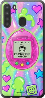 Силиконовый чехол Y2K Aesthetic Retro Pet: Годуй мене кавою для Samsung Galaxy A21 - 6784u-1841 изображение 