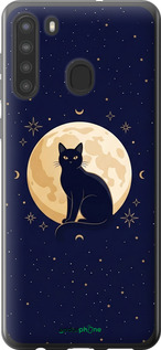 Силіконовий чохол 'Cute Cat Celestial/Witchy' для Samsung Galaxy A21 зображення 3