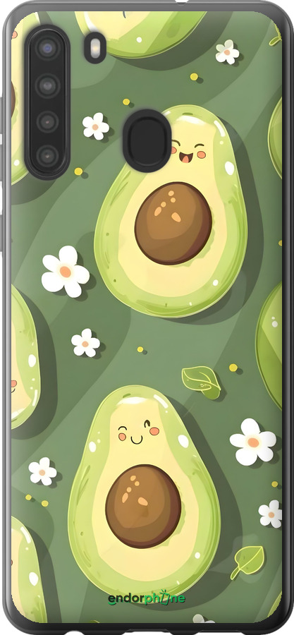 Силіконовий чехол Авокадо для Samsung Galaxy A21 - 6380u-1841 изображение 