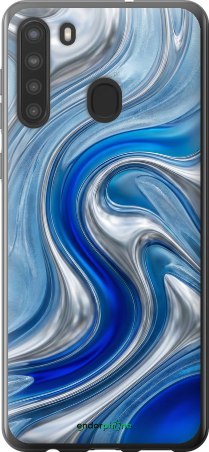 Силиконовый чехол Liquid Chrome для Samsung Galaxy A21 - 6781u-1841 изображение 