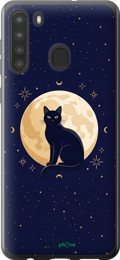 Силіконовий чехол Cute Cat Celestial/Witchy для Samsung Galaxy A21 - 6787u-1841 изображение 