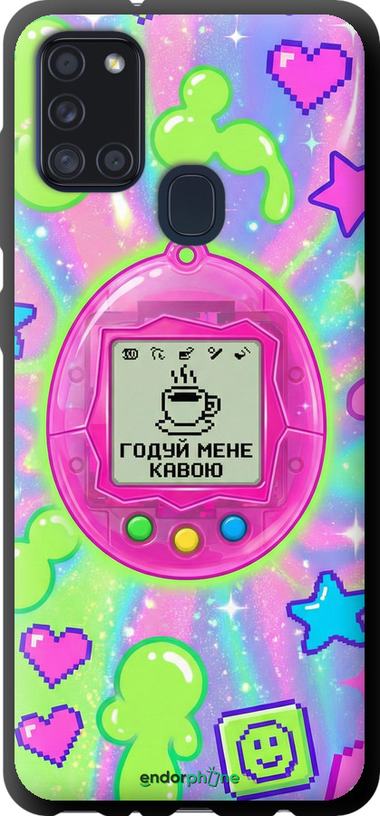 TPU чехол Y2K Aesthetic Retro Pet: Годуй мене кавою для Samsung Galaxy A21s A217F - 6784b-1943 изображение 