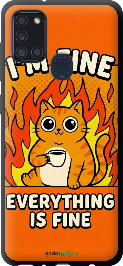 TPU чехол Funny Cat для Samsung Galaxy A21s A217F - 6786b-1943 изображение 