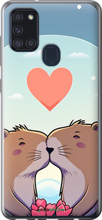 Силіконовий чехол Капібара кохання для Samsung Galaxy A21s A217F - 6027u-1943 изображение 