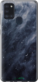 Силіконовий чехол Сині хмари, Синій місяць для Samsung Galaxy A21s A217F - 6398u-1943 изображение 