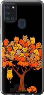 Силіконовий чехол Дерево та котики для Samsung Galaxy A21s A217F - 6516u-1943 изображение 