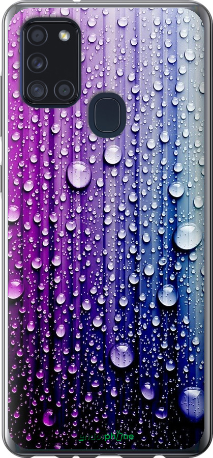 

Силіконовий чохол "Краплини води" для Samsung Galaxy A21s A217F, Синій
