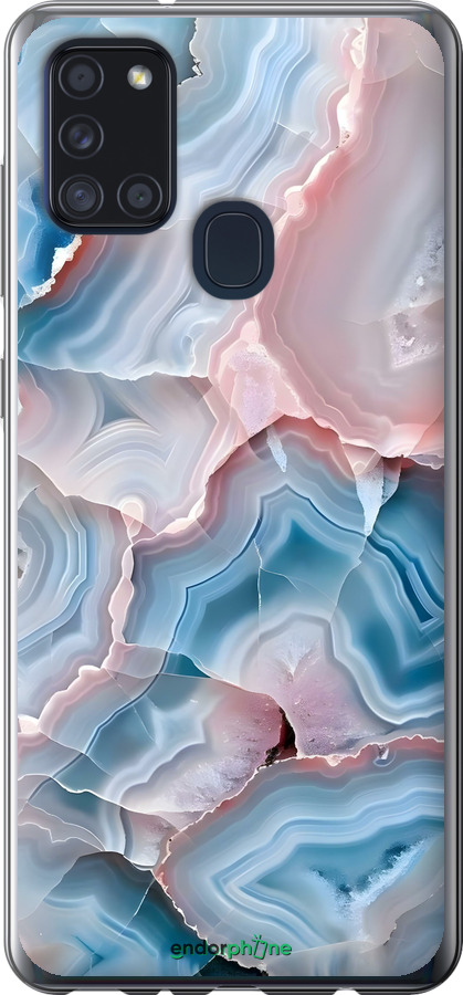 Силиконовый чехол Мрамор для Samsung Galaxy A21s A217F - 6306u-1943 изображение 