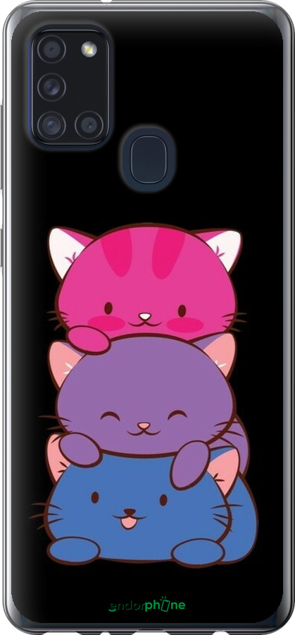 2D пластиковый чехол Милые кошки для Samsung Galaxy A21s A217F - 6518t-1943 изображение 