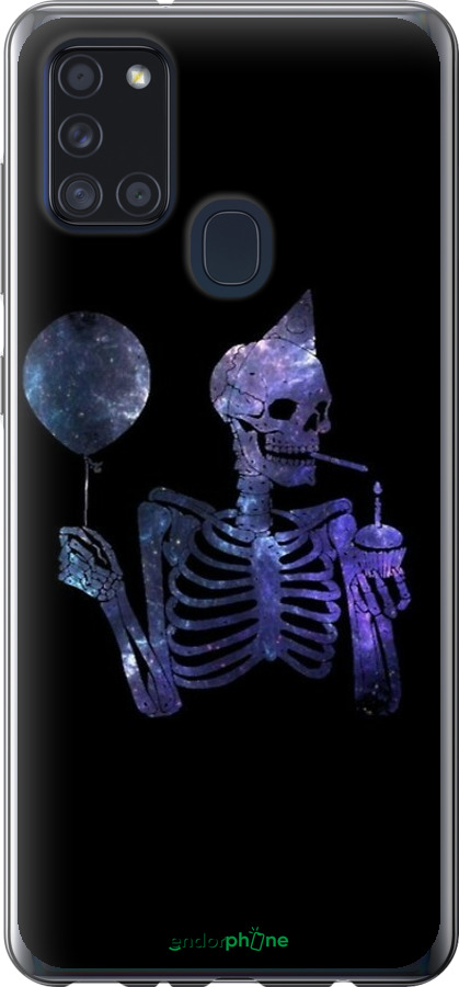 2D пластиковый чехол Скелетное искусство для Samsung Galaxy A21s A217F - 6536t-1943 изображение 