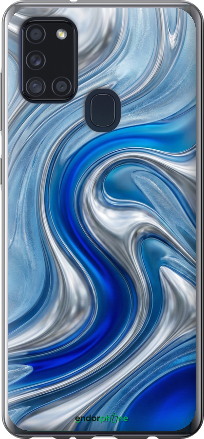 2D пластиковий чехол Liquid Chrome для Samsung Galaxy A21s A217F - 6781t-1943 изображение 