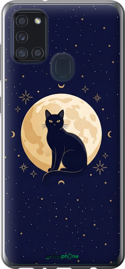 2D пластиковый чехол Cute Cat Celestial/Witchy для Samsung Galaxy A21s A217F - 6787t-1943 изображение 