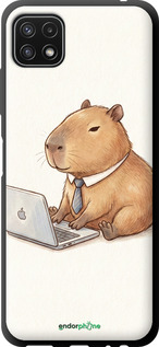 TPU чехол Funny Capybara CEO Working для Samsung Galaxy A22 5G A226B - 6777b-2581 изображение 