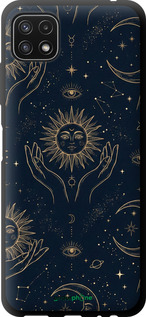 TPU чехол Celestial Harmony: Sun & Moon Gold Mystic Pattern для Samsung Galaxy A22 5G A226B - 6778b-2581 изображение 