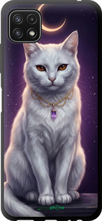 TPU чехол Mystic White Cat Gothic Dark Purple Gold для Samsung Galaxy A22 5G A226B - 6805b-2581 изображение 