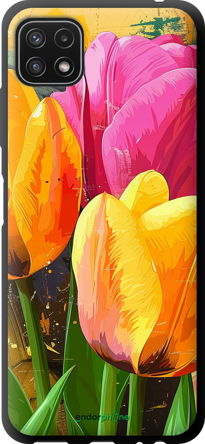 TPU чехол Намальовані тюльпани для Samsung Galaxy A22 5G A226B - 5990b-2581 изображение 