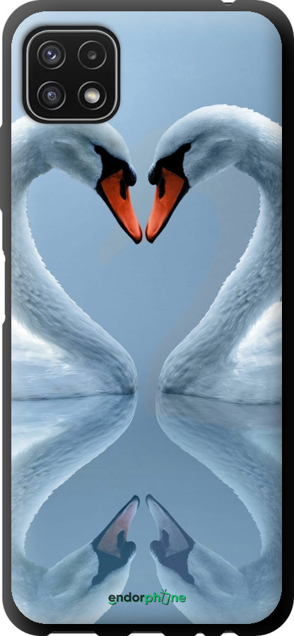 TPU чехол Лебеді для Samsung Galaxy A22 5G A226B - 6007b-2581 изображение 
