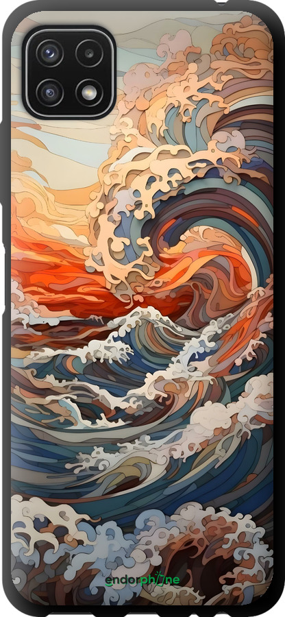 TPU чехол Арт хвилі для Samsung Galaxy A22 5G A226B - 6324b-2581 изображение 