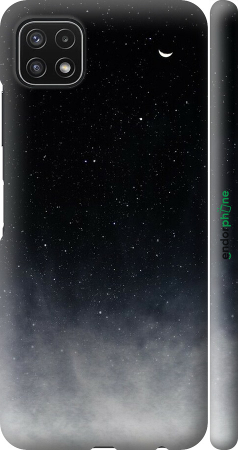 3D пластиковий матовий чехол Голубые облака, Голубая луна для Samsung Galaxy A22 5G A226B - 6396m-2581 изображение 