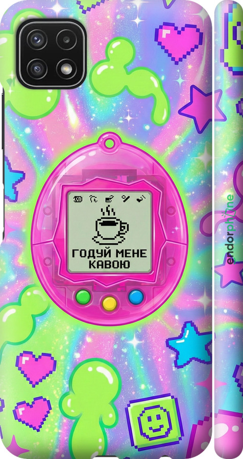 3D пластиковый матовый чехол Y2K Aesthetic Retro Pet: Годуй мене кавою для Samsung Galaxy A22 5G A226B - 6784m-2581 изображение 