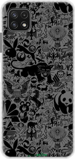 Чохол Bumper чехол Чорно-сірий стікер бомбінг для Samsung Galaxy A22 5G A226B - 2432pc-2581 изображение 