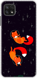 Чехол Bumper чехол Лисички в космосе для Samsung Galaxy A22 5G A226B - 4519pc-2581 изображение 