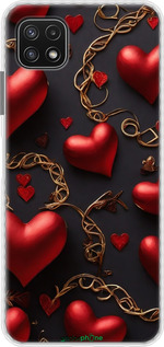 Чехол Bumper чехол Сердечки для Samsung Galaxy A22 5G A226B - 5831pc-2581 изображение 