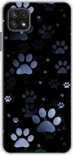 Чехол Bumper чехол С синими отпечатками лап для Samsung Galaxy A22 5G A226B - 6441pc-2581 изображение 