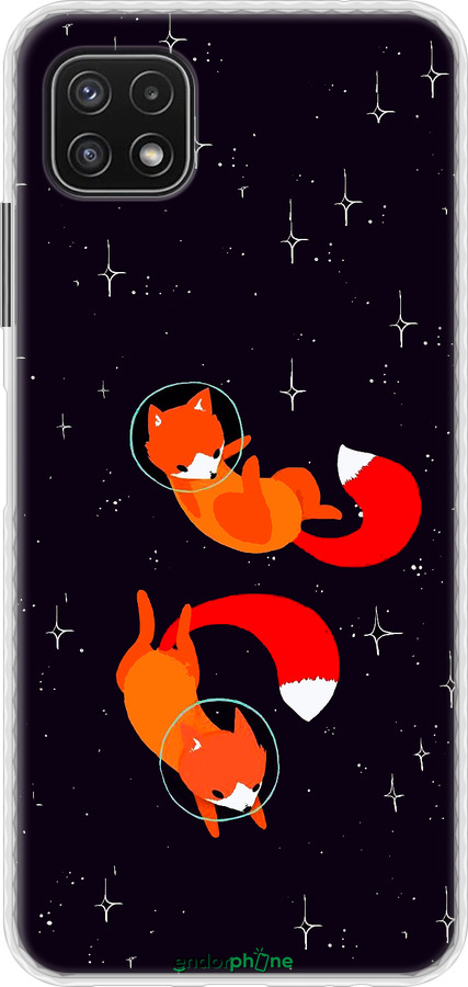 Чехол Bumper чехол Лисички в космосе для Samsung Galaxy A22 5G A226B - 4519pc-2581 изображение 