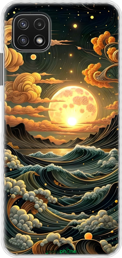 Чехол Bumper чехол Арт волны для Samsung Galaxy A22 5G A226B - 6332pc-2581 изображение 