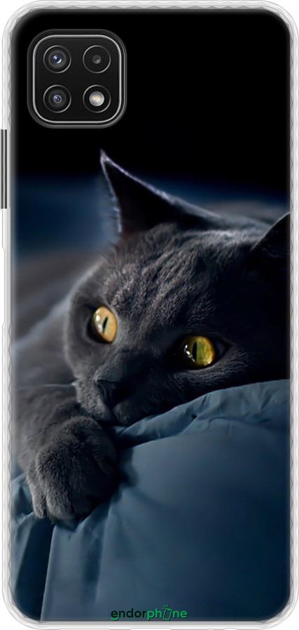 Чохол Bumper чехол Димчастий кіт для Samsung Galaxy A22 5G A226B - 825pc-2581 изображение 