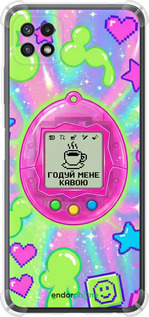 Силикон с усиленными углами чехол Y2K Aesthetic Retro Pet: Годуй мене кавою для Samsung Galaxy A22 5G A226B - 6784sp-2581 изображение 